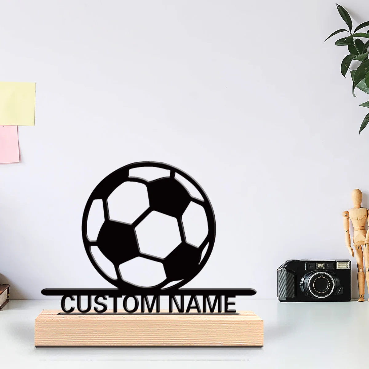 Fussball Metallfigur 2D