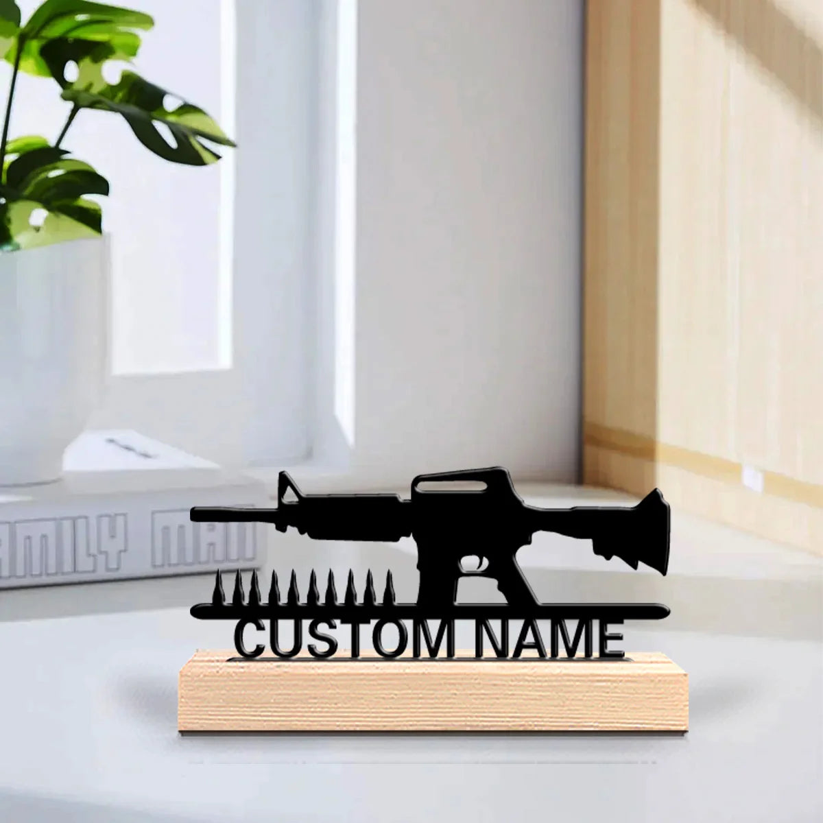 Gewehr Metallfigur 2D