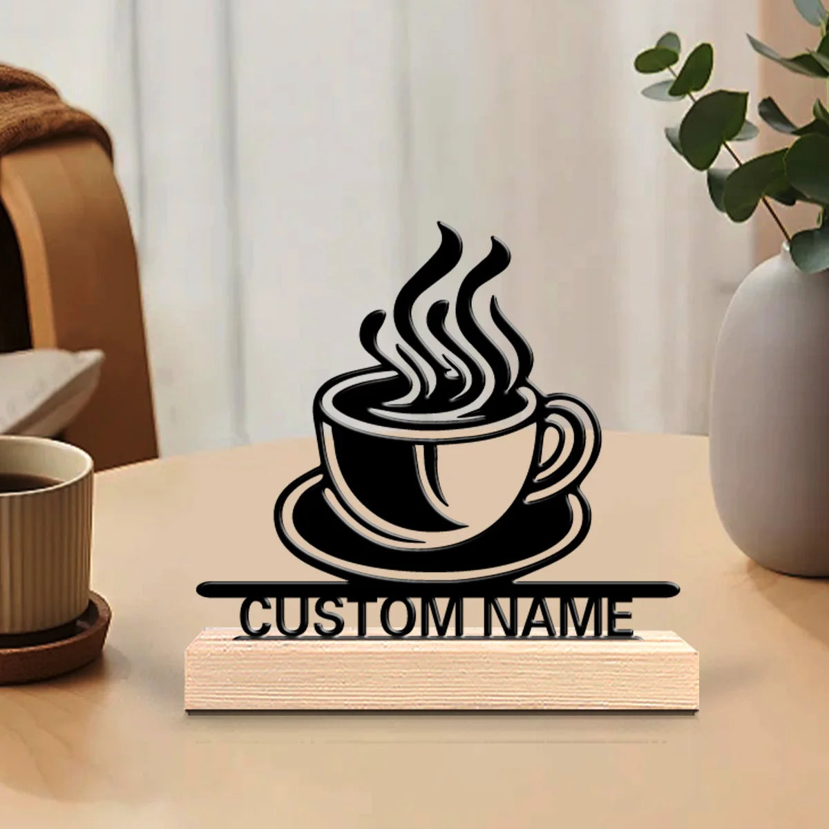 Kaffeetasse Metallfigur 2D