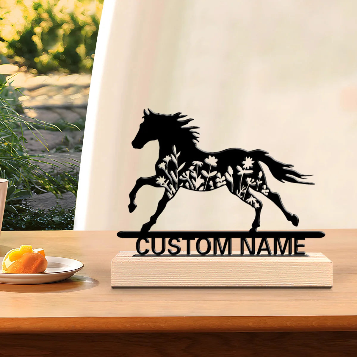 Pferd Metallfigur 2D