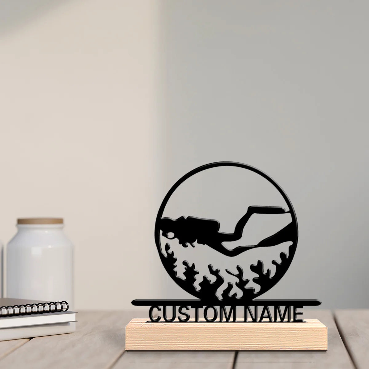 Taucher Metallfigur 2D