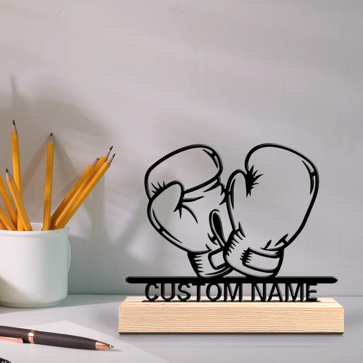 Boxhandschuh Metallfigur 2D