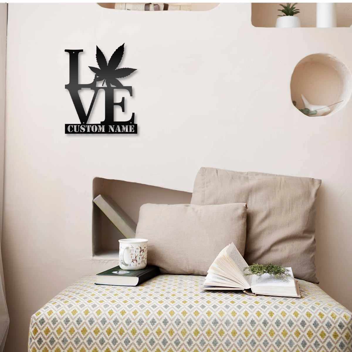 LOVE Wanddeko Metall 2D