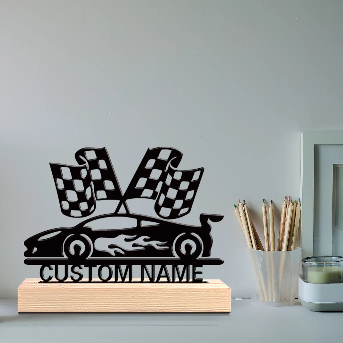 Sportwagen Metallfigur 2D