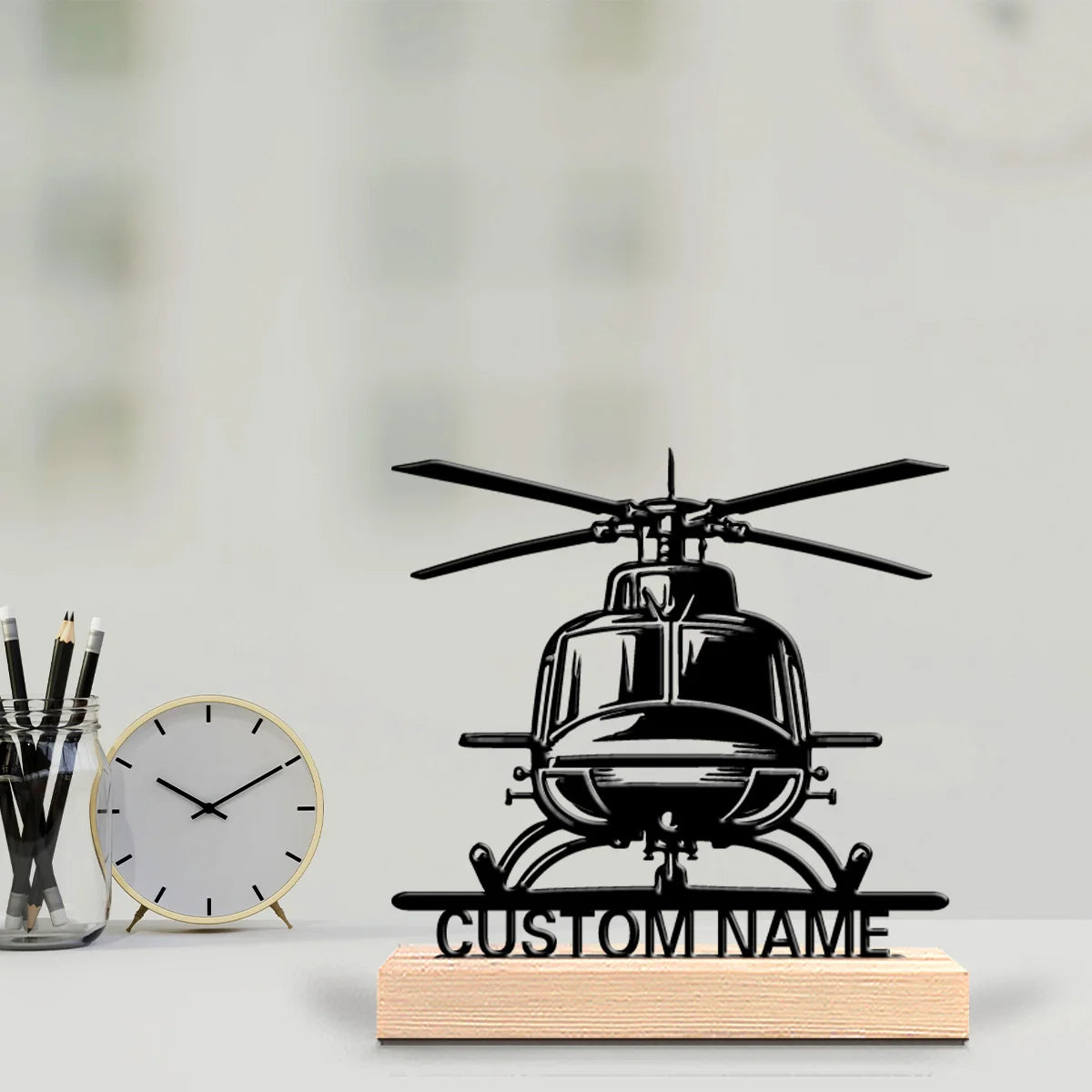 Helikopter Metallfigur 2D