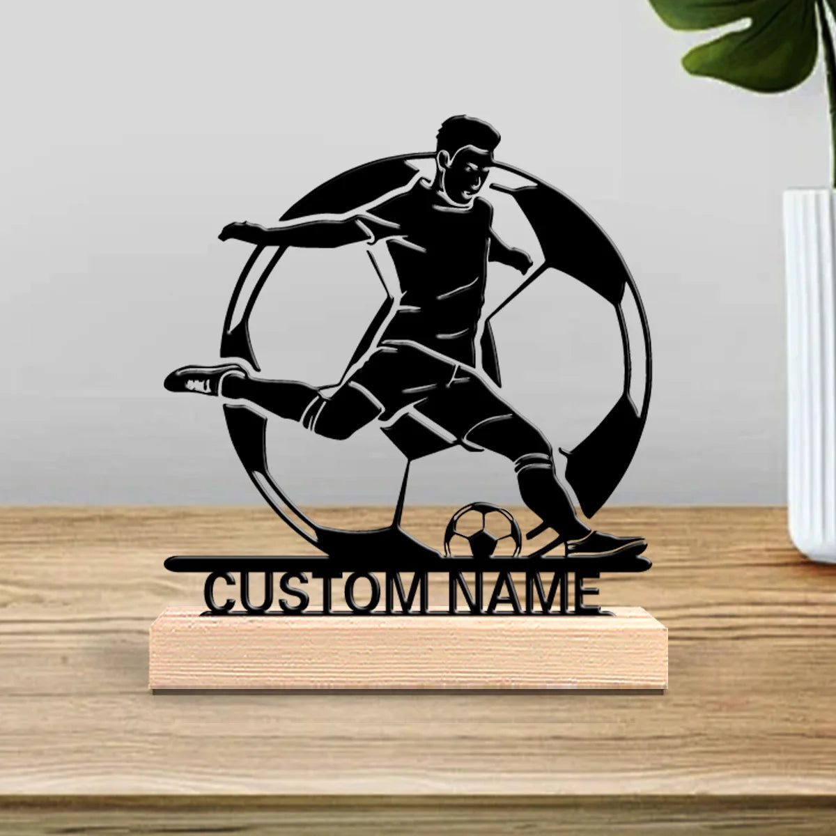 Fussballer Metallfigur 2D