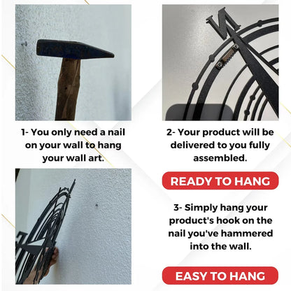 Love Horse Wanddeko Metall 2D