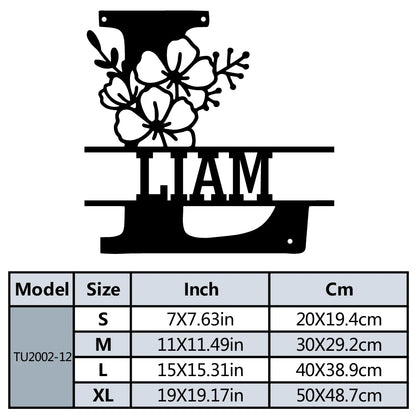 Buchstaben Wanddeko Metall 2D – Mit Wunschname