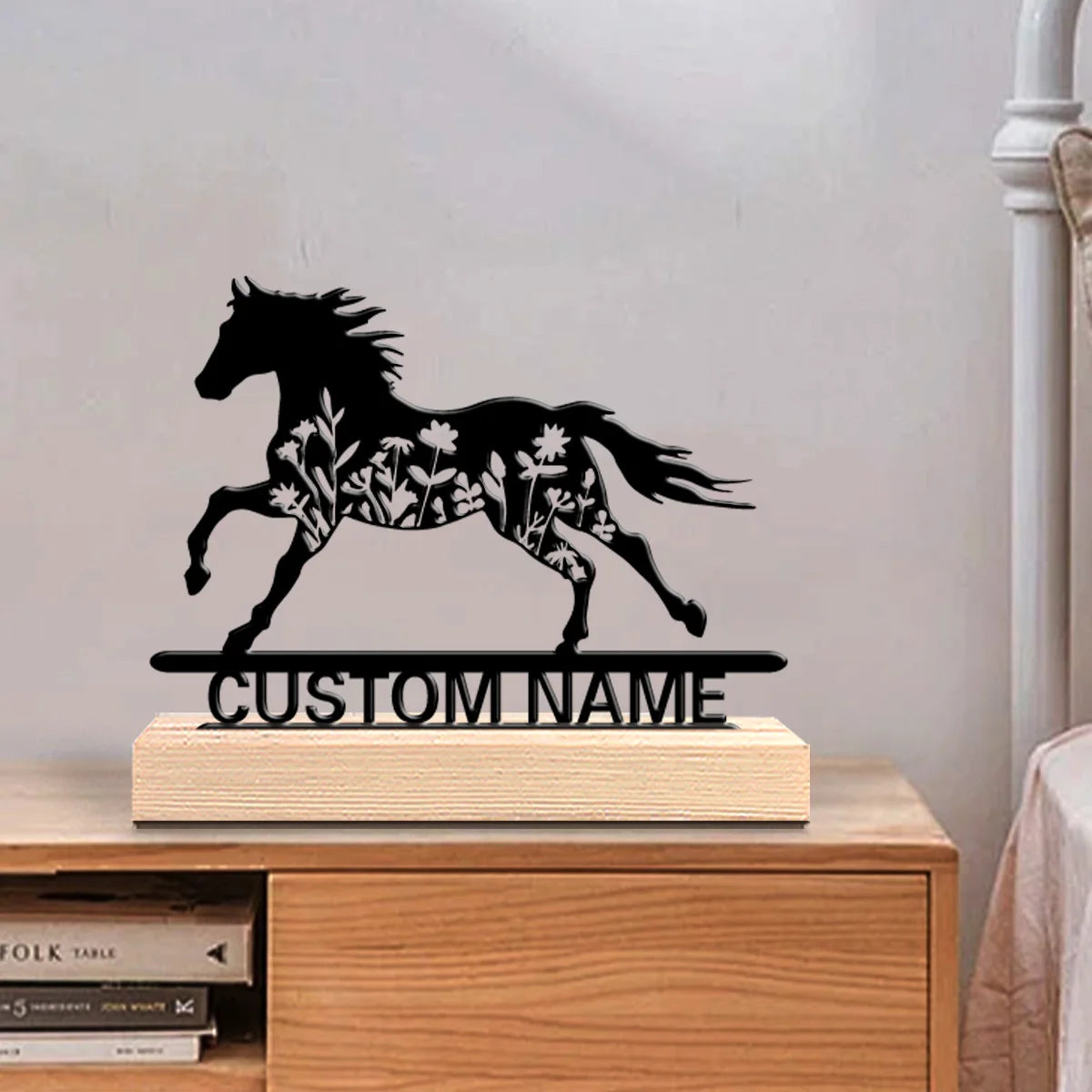 Pferd Metallfigur 2D