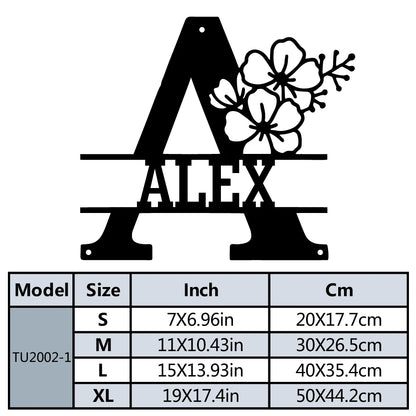 Buchstaben Wanddeko Metall 2D – Mit Wunschname