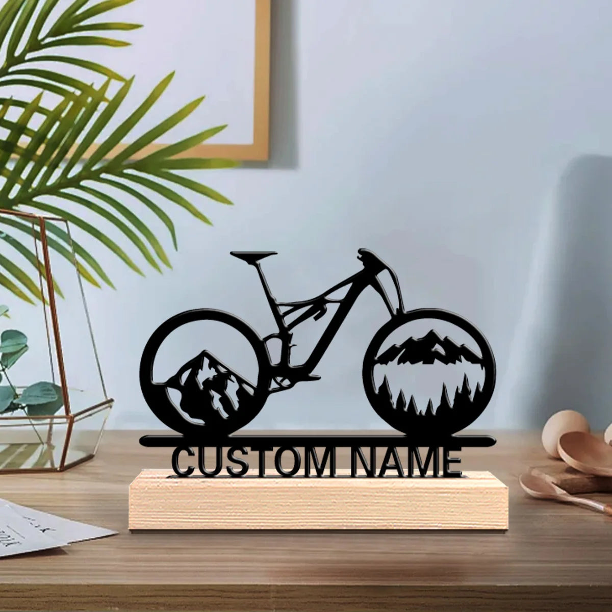 Fahrradfahrer Metallfigur 2D