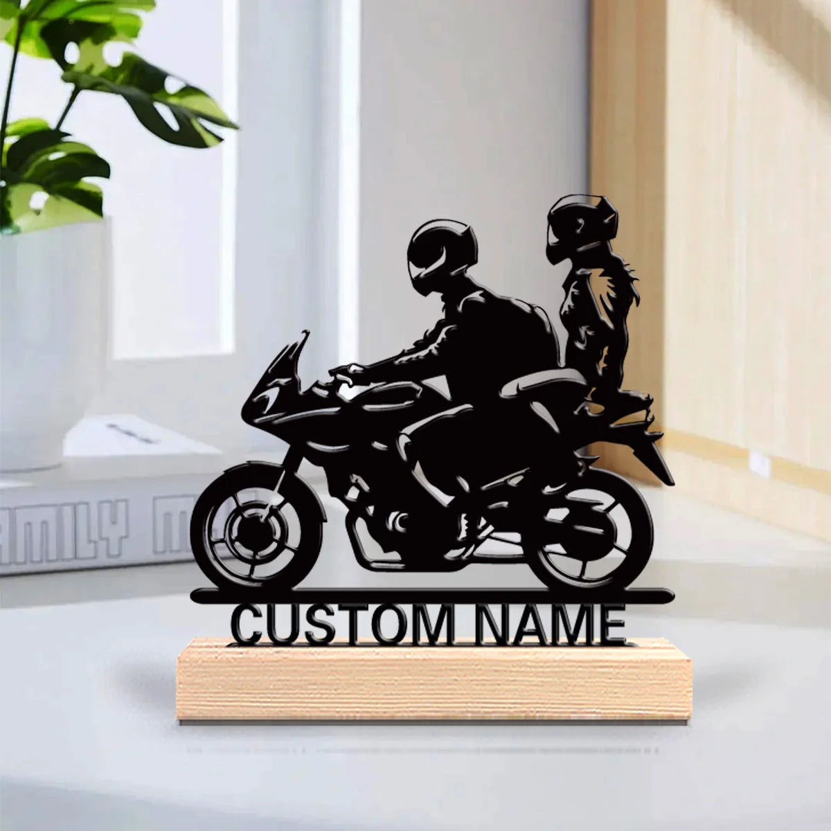 Motorradfahrer-Metallfigur