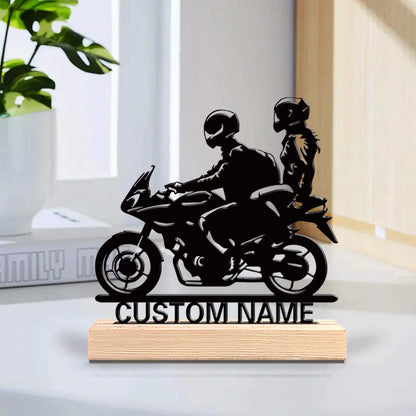 Motorradfahrer-Metallfigur