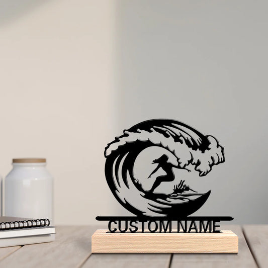 Surfer Metallfigur 2D