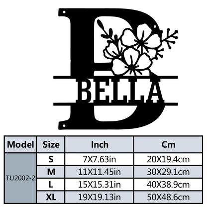 Buchstaben Wanddeko Metall 2D – Mit Wunschname