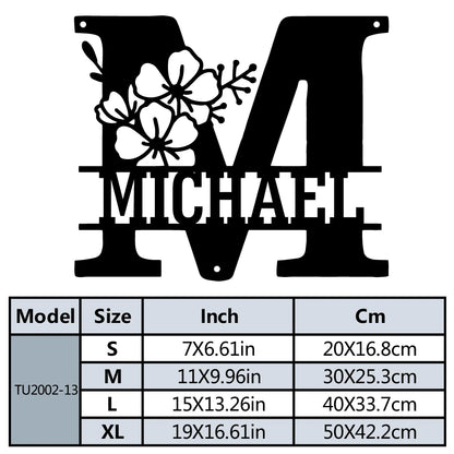 Buchstaben Wanddeko Metall 2D – Mit Wunschname