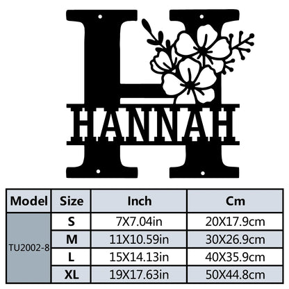 Buchstaben Wanddeko Metall 2D – Mit Wunschname