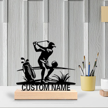 Golfspieler Metallfigur 2D