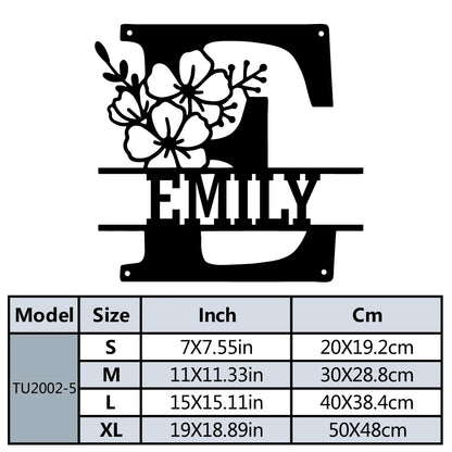 Buchstaben Wanddeko Metall 2D – Mit Wunschname