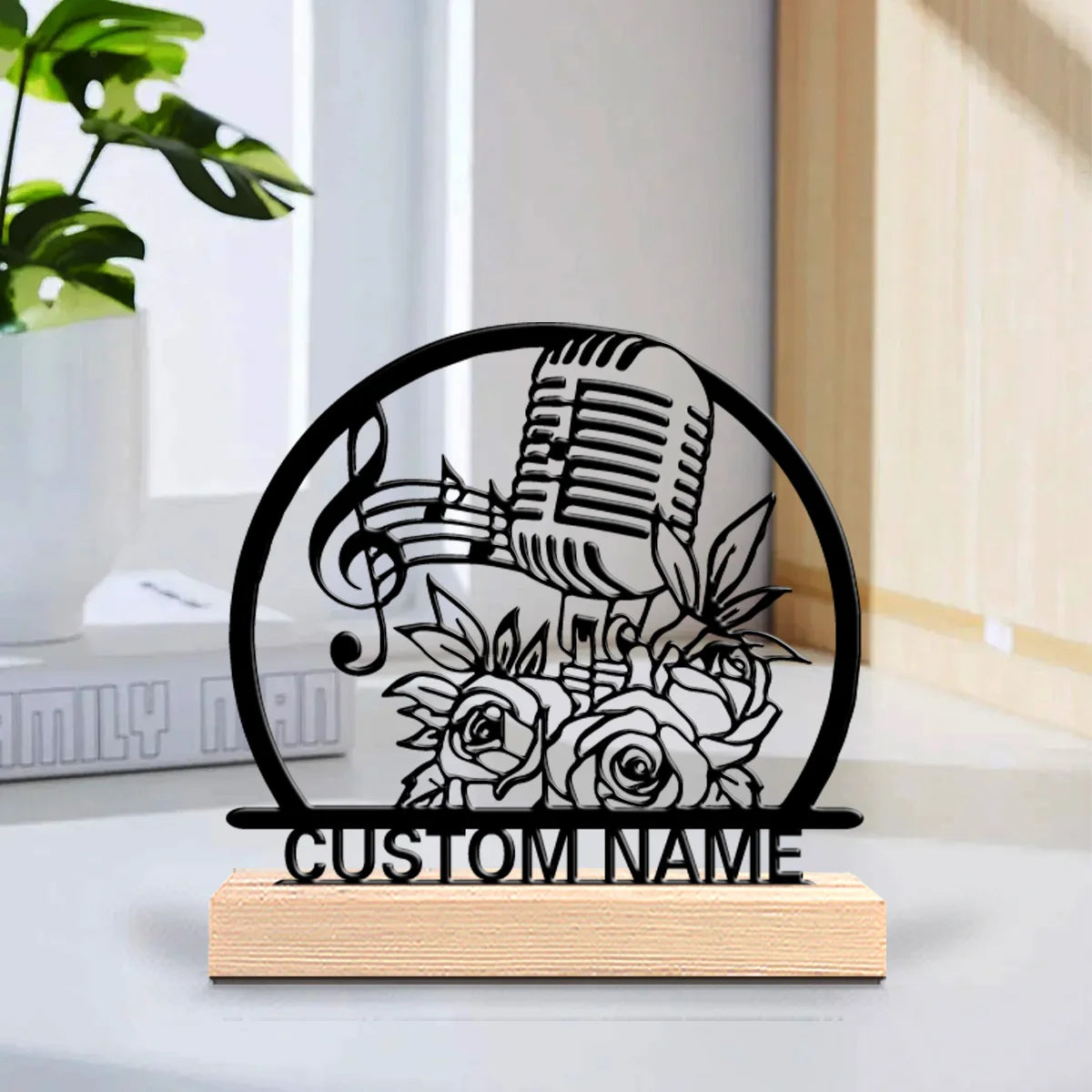 Mikrofon Metallfigur 2D