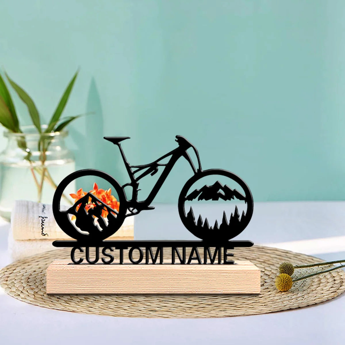 Fahrradfahrer Metallfigur 2D