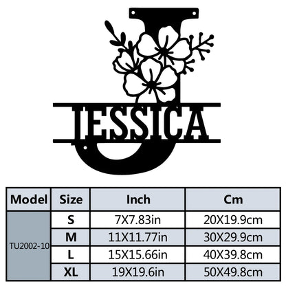Buchstaben Wanddeko Metall 2D – Mit Wunschname