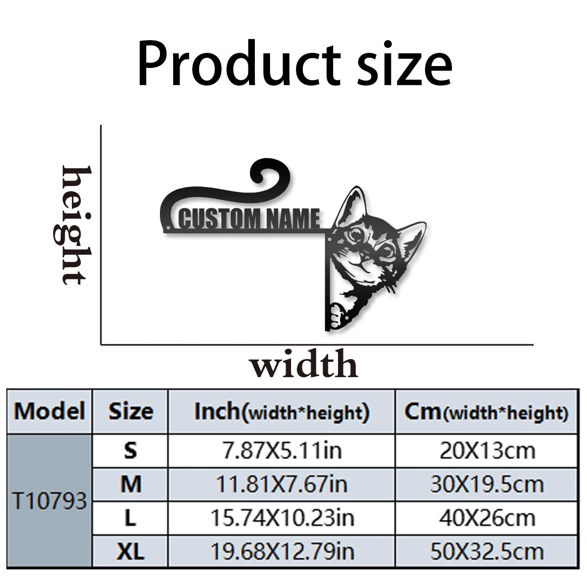 Katzen Wanddeko Metall 2D