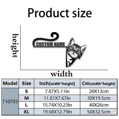 Katzen Wanddeko Metall 2D