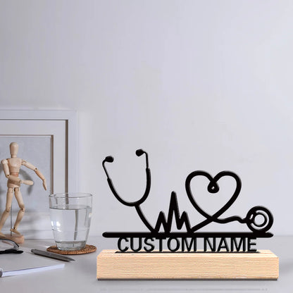 Stethoskop Metallfigur 2D