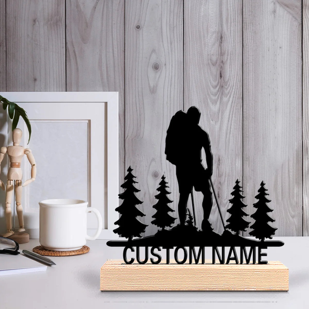 Bergsteiger Metallfigur 2D