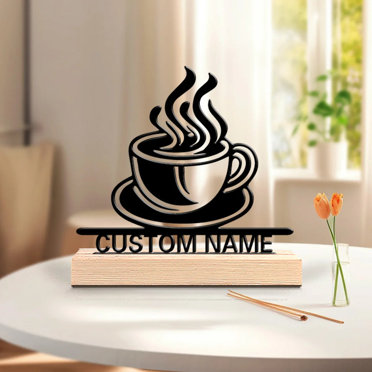 Kaffeetasse Metallfigur 2D