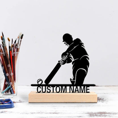 Baseballspieler Metallfigur 2D