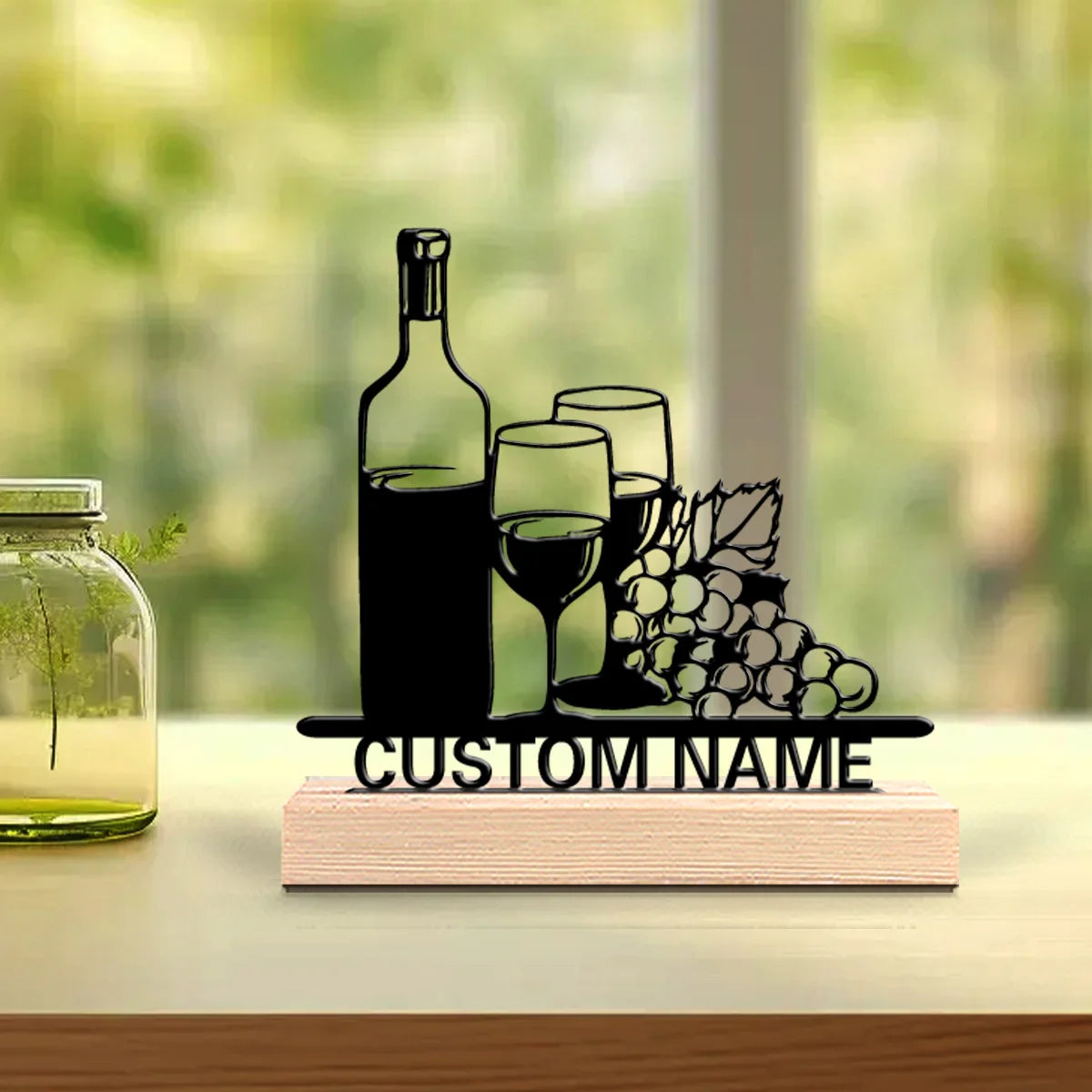 Weinliebhaber Metallfigur 2D