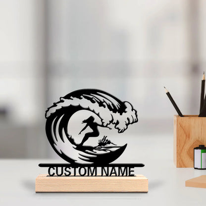 Surfer Metallfigur 2D