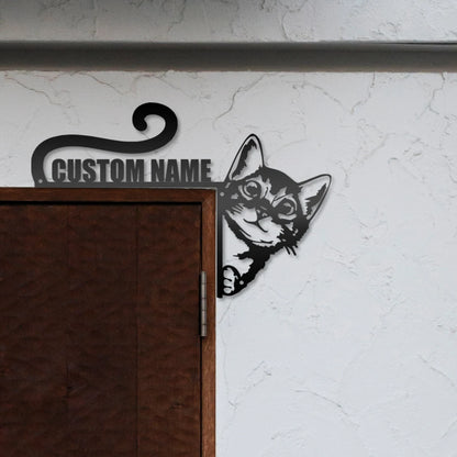 Katzen Wanddeko Metall 2D