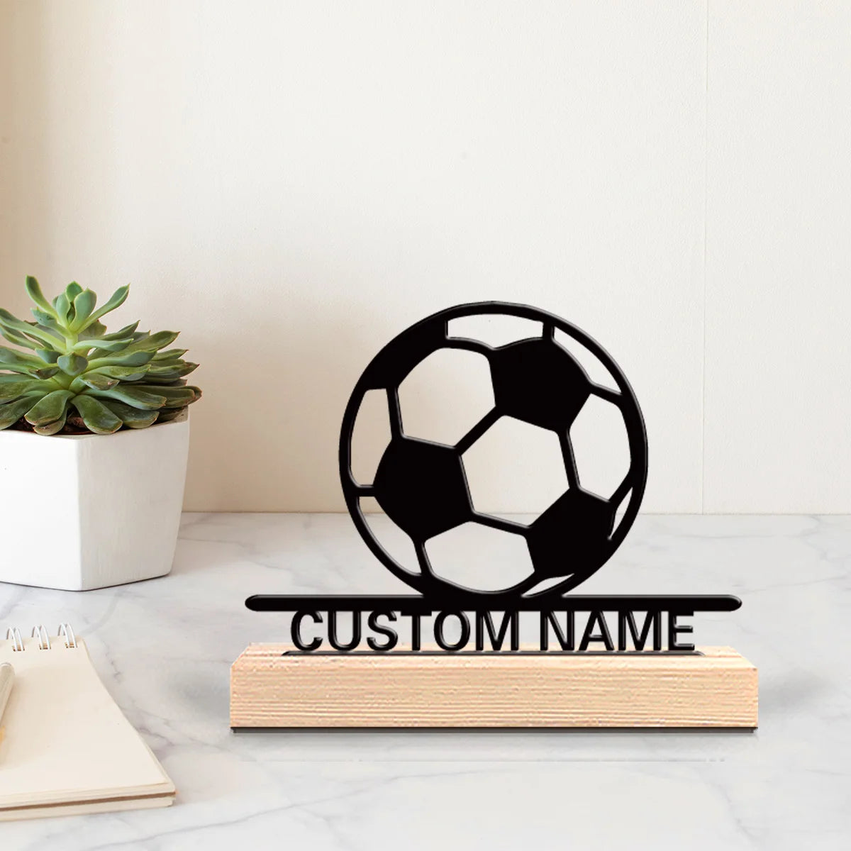 Fussball Metallfigur 2D