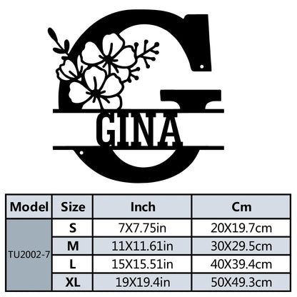 Buchstaben Wanddeko Metall 2D – Mit Wunschname