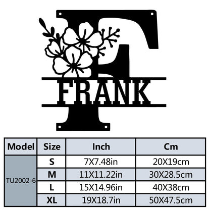 Buchstaben Wanddeko Metall 2D – Mit Wunschname