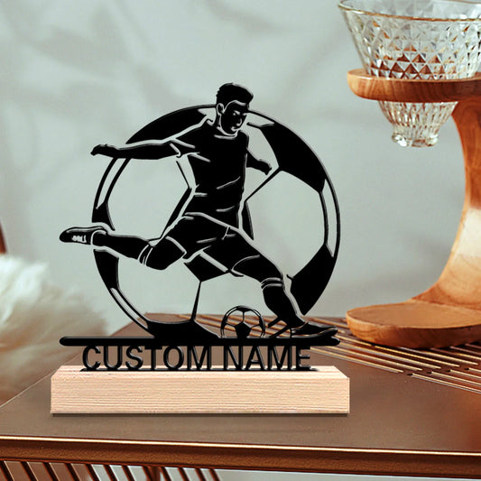 Fussballer Metallfigur 2D