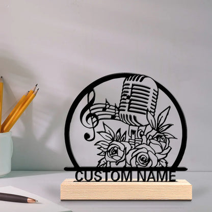 Mikrofon Metallfigur 2D