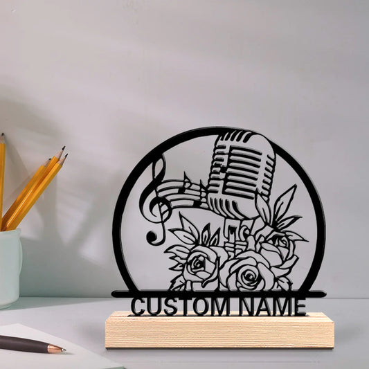 Mikrofon Metallfigur 2D