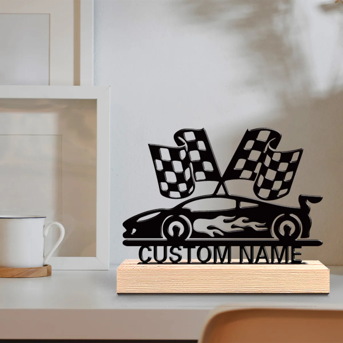 Sportwagen Metallfigur 2D