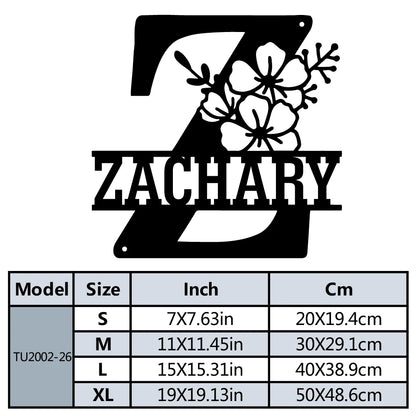 Buchstaben Wanddeko Metall 2D – Mit Wunschname