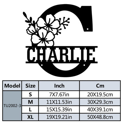 Buchstaben Wanddeko Metall 2D – Mit Wunschname