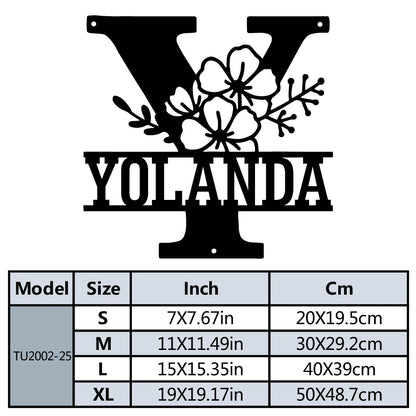 Buchstaben Wanddeko Metall 2D – Mit Wunschname