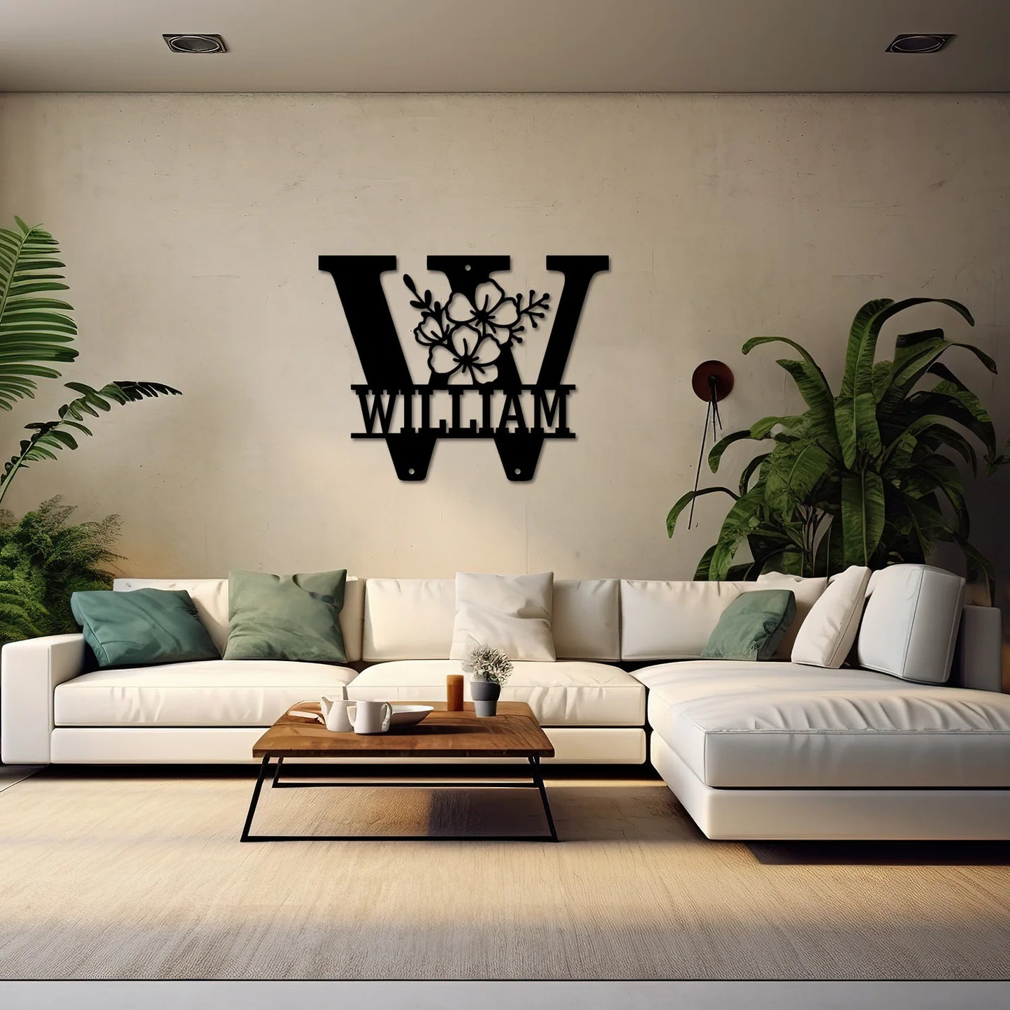 Buchstaben Wanddeko Metall 2D – Mit Wunschname