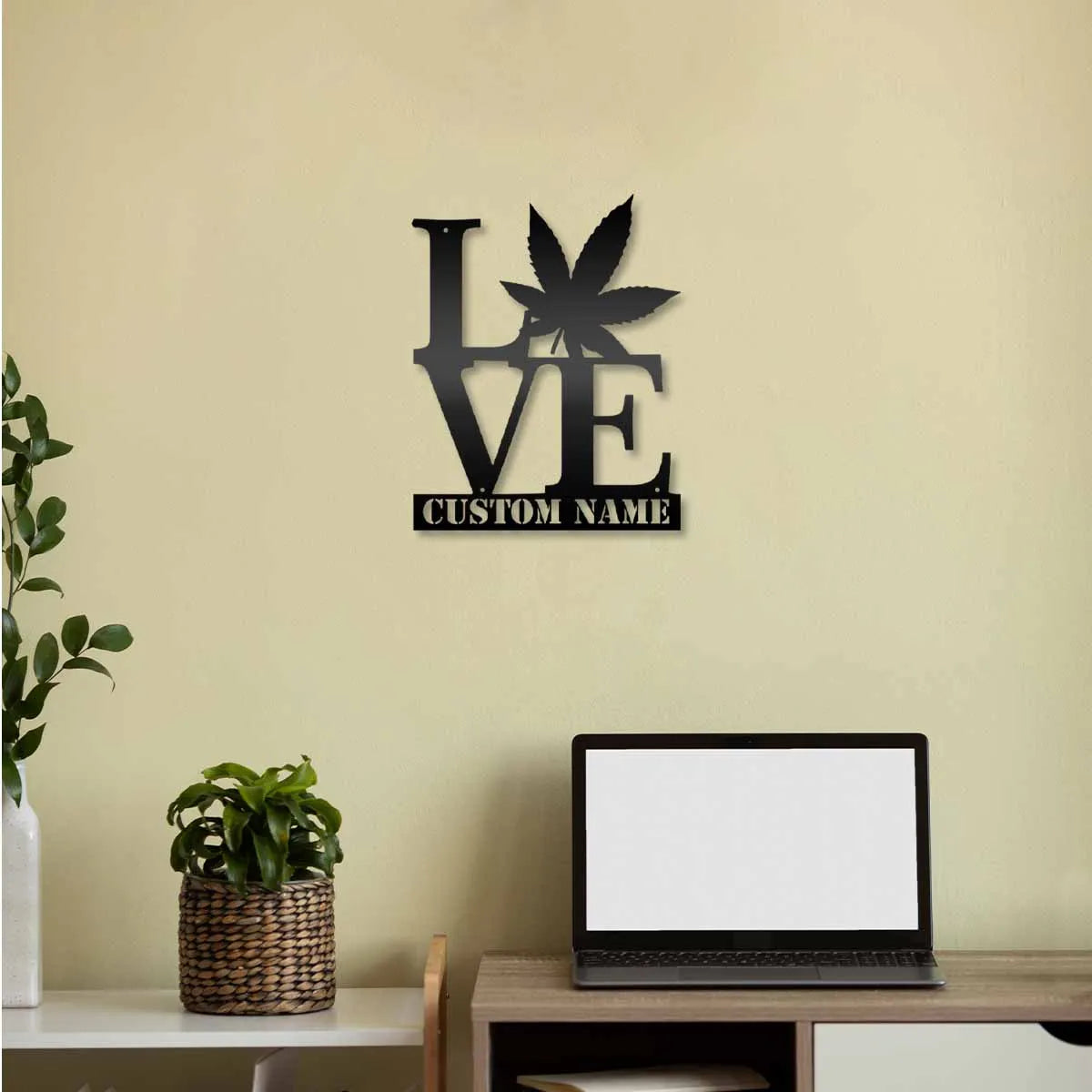 LOVE Wanddeko Metall 2D