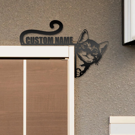 Katzen Wanddeko Metall 2D