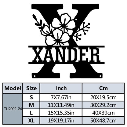 Buchstaben Wanddeko Metall 2D – Mit Wunschname
