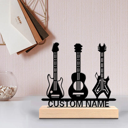 Gitarre Metallfigur 2D
